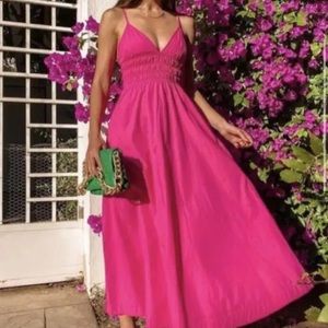 NWOT ZARA Maxi Dress Flowy Spaghetti Strap Flower Print